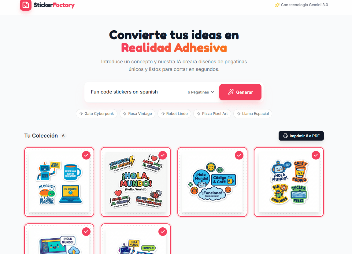 Generador de Stickers con IA